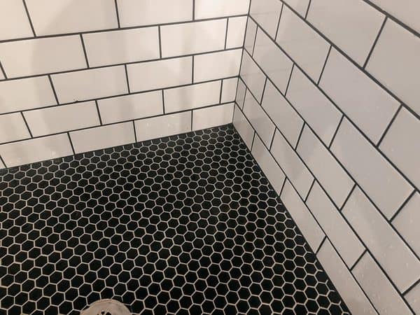 tiled bathroom with clean grout
