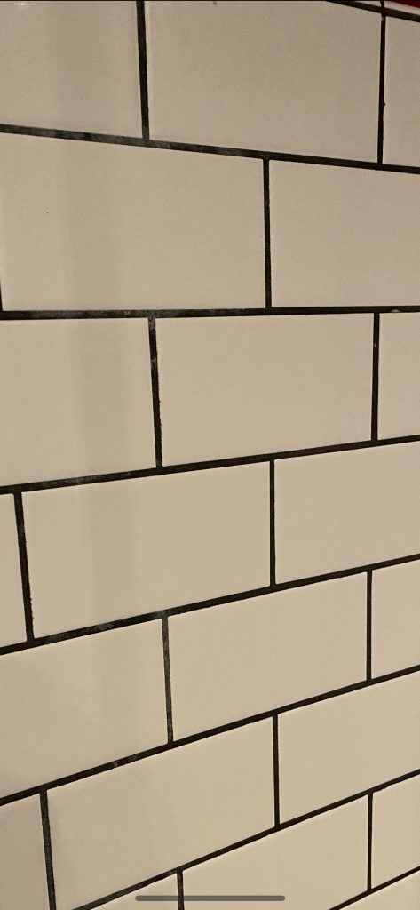tiles with black grout