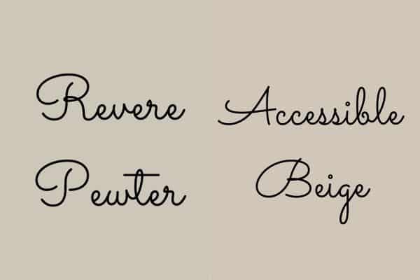 accessible beige vs revere pewter
