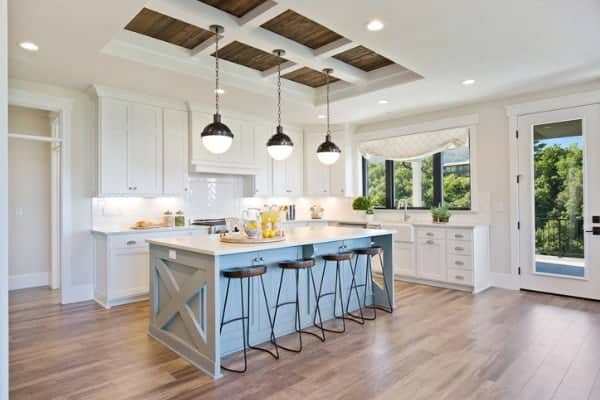 contrasting kitchen island color 