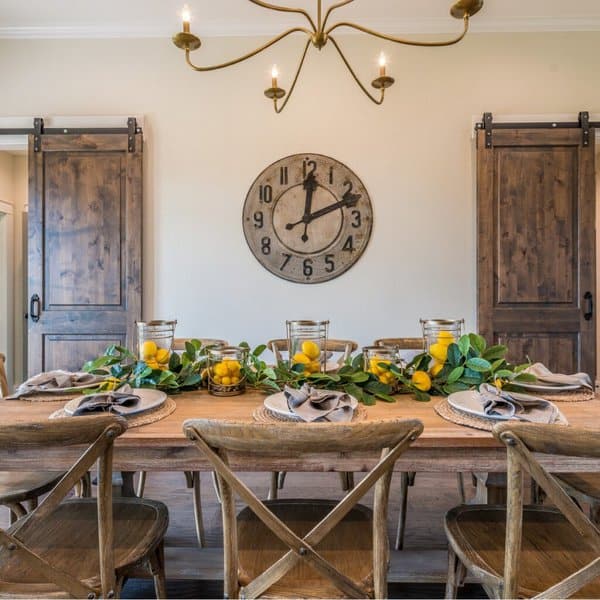 a beige paint color in a dining room