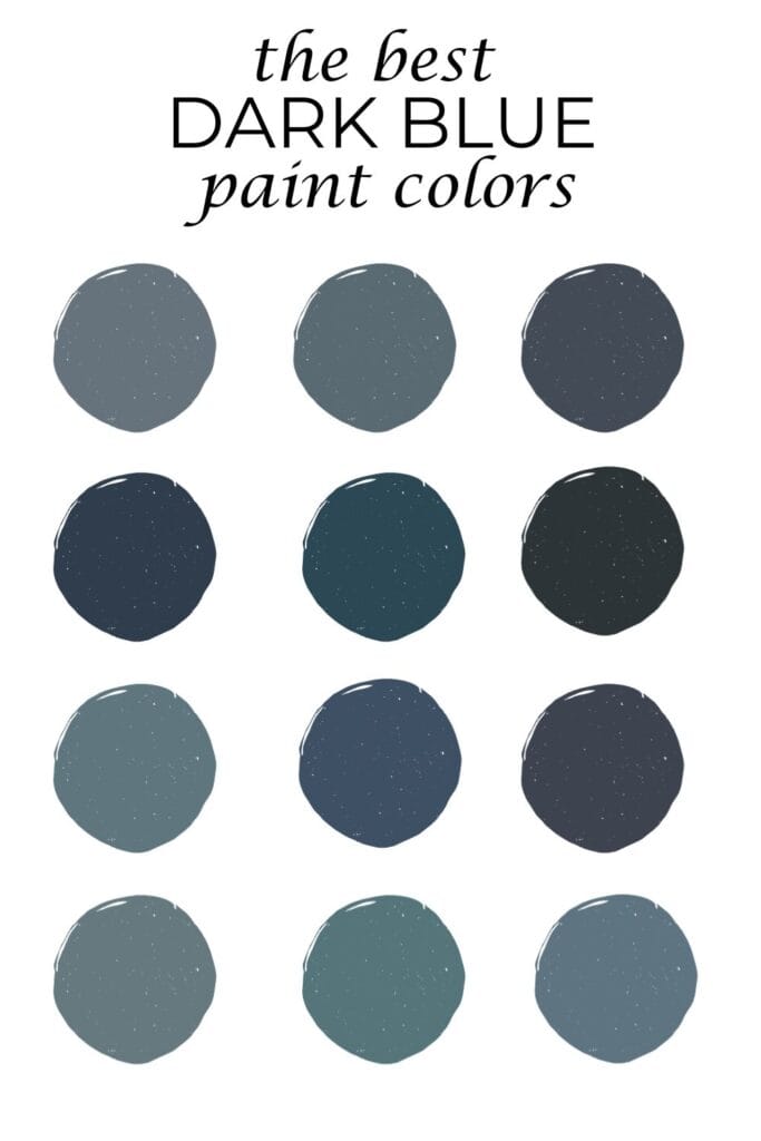 paint drops of dark blue paint